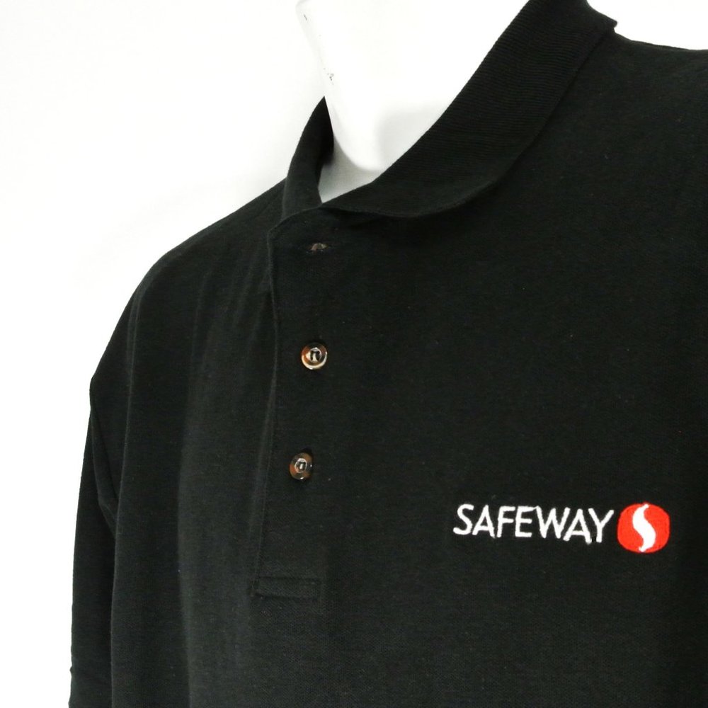SAFEWAY Grocery Store Black Polo Shirt Employee Uniform NEW Size S Small